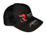 Collectible autographed Kyle Busch #18 Rowdy Energy black NASCAR hat featuring an authentic signature from the two-time Cup Series Champion and branding associated with his famous Rowdy identity. This signed racing collectible includes a Certificate of Authenticity and offers excellent display appeal for dedicated Kyle Busch fans.