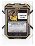 NASCAR Hall of Famer Matt Kenseth is celebrated on this signed 2023 Panini Prizm Racing Blue trading card, individually numbered #486/499. The distinctive blue styling complements his autograph, while the accompanying Certificate of Authenticity makes this collectible a great gift for Kenseth fans and enthusiasts of numbered NASCAR trading cards.
