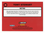 A nostalgic tribute to one of NASCAR's most accomplished drivers, this signed Tony Stewart 2023 Donruss Racing Retro trading card combines vintage-inspired design with Smoke's autograph. Complete with a Certificate of Authenticity, this collectible makes a great gift for Tony Stewart fans and enthusiasts of NASCAR racing history.