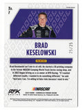 Keselowski PURPLE PRIZM Collectible Card - A numbered gem capturing Brad Keselowski's racing mastery. Perfect for any fan's collection.