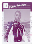 Bubba Wallace 2023 Donruss Racing RETRO PRINT PLATE 1 of 1 Card - A one-of-a-kind collectible capturing Bubba Wallace's legacy in a rare design.