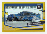 Chris Buescher 2024 Donruss Optic Racing Gold Prizm RFK Insert Trading Card #09/10. This rare NASCAR collectible features a stunning gold finish and is limited to only 10 copies. A must-have for any NASCAR fan or collector, it comes with a lifetime authenticity guarantee and makes a great gift.