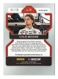 Moore GOLD PRIZM ROOKIE Card - Limited to just 10 pieces, this card marks the start of a racing career with a touch of gold brilliance.