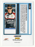 Detailed view of the Connor Zilisch 2025 Donruss Racing Rated Rookie Mojo NASCAR trading card serial numbered 06 of 25. This rare Panini Donruss rookie card features the distinctive Mojo parallel design and makes a great gift for NASCAR enthusiasts, Connor Zilisch fans, and collectors of limited-edition racing cards.