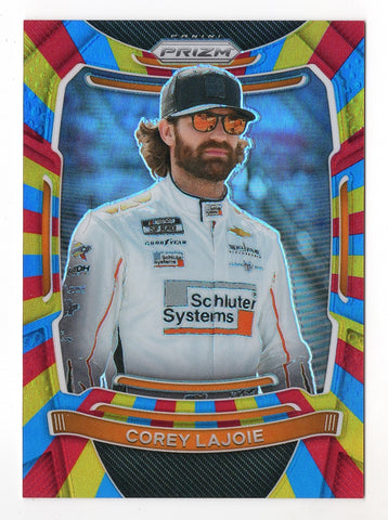 Corey Lajoie 2021 Panini Prizm Racing RAINBOW PRIZM Card - A limited-edition NASCAR collectible, celebrating the #7 Spire Motorsports connection.