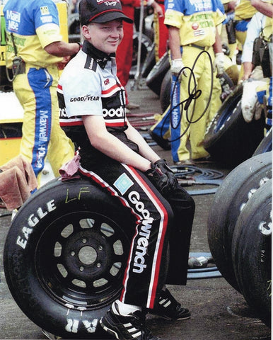Celebrate the Earnhardt racing dynasty with this autographed vintage photo, including a Certificate of Authenticity, a perfect gift for NASCAR enthusiasts.