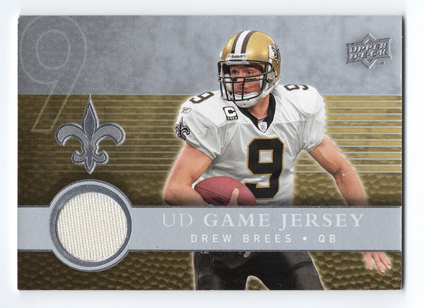 Drew Brees 2008 Upper Deck Football UD GAME JERSEY Relic Insert