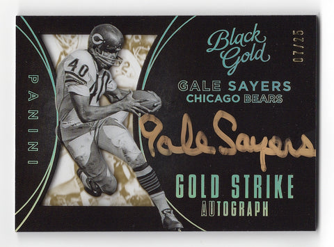 Gale Sayers 2015 Black Gold Football GOLD STRIKE AUTOGRAPH Card