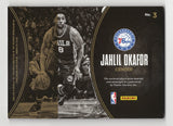 JAHLIL OKAFOR 2015-16 Panini Black Gold Basketball ROOKIE JERSEY AUTOGRAPHS (2-Color Jumbo Patch) Philadelphia 76ers Extremely Rare Insert Signed NBA Collectible Trading Card #11/25