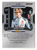 Signed Jesse Love 2022 Panini Prizm Racing Purple Velocity Autograph NASCAR card, limited to only 99 cards. Featuring Love’s authentic signature and a striking purple velocity design, this rare collectible is a standout addition to any NASCAR collection. Ideal for gifting and backed by a lifetime authenticity guarantee.