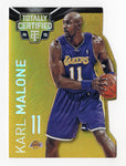 Karl Malone 2014-15 Panini Totally Certified Platinum GOLD DIE-CUT Card