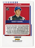 Detailed view of the Kasey Kahne signed 2025 Donruss Racing Red Xplosion NASCAR trading card highlighting its autograph, vibrant red design, and limited serial numbering of #26/49. With only 49 numbered copies, this collectible makes a great gift for Kasey Kahne fans and enthusiasts of rare NASCAR trading cards.