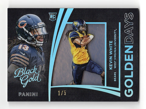 KEVIN WHITE 2015 Panini Black Gold Football GOLDEN DAYS Rookie Collectible Trading Card #1/5