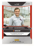 Kody Vanderwal 2021 Panini Prizm Racing RAINBOW PRIZM ROOKIE AUTOGRAPH Rare Signed NASCAR Collectible Insert Trading Card #17/24 (Only 24 Made!)