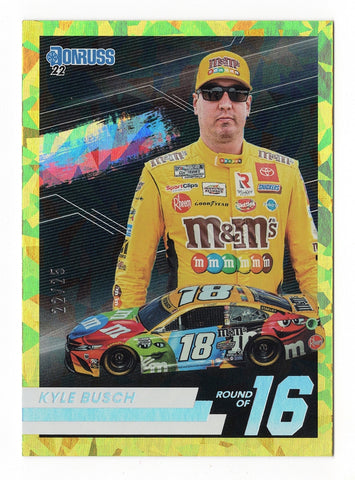 Kyle Busch 2022 Donruss Racing ROUND OF 16 Card - A coveted NASCAR collectible capturing the Round of 16 energy.