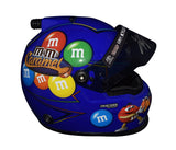 AUTOGRAPHED 2019 Kyle Busch #18 M&M's Caramel (Joe Gibbs Racing) Signed Official Replica NASCAR Collectible Mini Helmet with COA