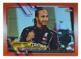 Lewis Hamilton 2021 Topps Chrome F1 ORANGE RED REFRACTOR Card – Trackside