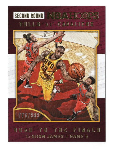LeBron James 2015-16 NBA Hoops Road to the Finals Collectible Card #775/999