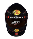 Own a piece of racing history with this autographed Martin Truex Jr. #19 Bass Pro Shops Mini Helmet, showcasing the iconic off-axis paint of Daytona Speedway. Authenticity and COA provided.