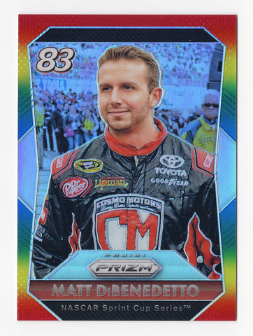 Matt DiBenedetto 2016 RAINBOW PRIZM Card - Relive racing excitement with this rare parallel insert.