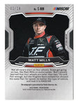 Matt Mills 2022 Panini Prizm Racing RAINBOW PRIZM ROOKIE AUTOGRAPH Rare Signed NASCAR Collectible Insert Trading Card #02/24 (Only 24 Made!)