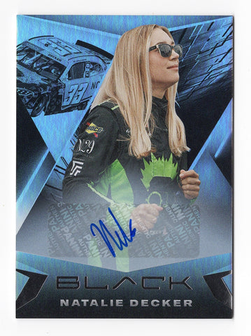 Natalie Decker 2022 Panini Chronicles Black Racing AUTOGRAPH Signed NASCAR Collectible Insert Trading Card