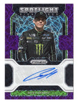 Riley Herbst 2022 Panini Prizm Racing PURPLE VELOCITY PRIZM AUTOGRAPH (Spotlight Signatures) Signed NASCAR Collectible Insert Trading Card #28/99 (Only 99 Made!)