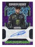 Riley Herbst 2022 Panini Prizm Racing PURPLE VELOCITY PRIZM AUTOGRAPH (Spotlight Signatures) Signed NASCAR Collectible Insert Trading Card #28/99 (Only 99 Made!)