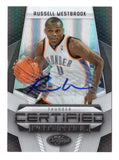 AUTOGRAPHED Russell Westbrook 2009-10 Panini Certified Basketball CERTIFIED POTENTIAL (Oklahoma City Thunder) OKC Rare Signature Insert NBA Collectible Trading Card #23/25