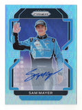 Sam Mayer 2022 Panini Prizm Racing SILVER PRIZM AUTOGRAPH (JR Motorsports) Signed NASCAR Collectible Insert Trading Card