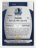 SHAWN MARION 2013-14 Panini Totally Certified Basketball GAME WORN JERSEY (2-Color Prime Patch) Dallas Mavericks Rare Insert Relic NBA Collectible Trading Card (#7 of 7)