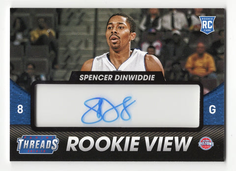 Spencer Dinwiddie 2014-15 Panini Threads Rookie View Autograph Collectible Card
