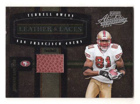 Terrell Owens 2004 Donruss LEATHER & LACES Card