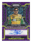 Tony Stewart 2022 Panini Prizm Racing PURPLE VELOCITY PRIZM AUTOGRAPH (Patented Penmanship) Signed NASCAR Collectible Insert Trading Card #69/99 (Only 99 Made!)