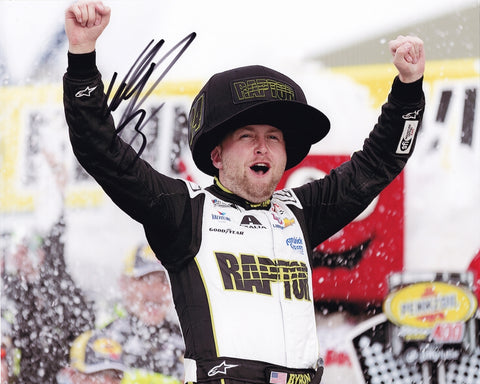 Limited edition NASCAR photo: William Byron #24 Raptor LAS VEGAS WIN autographed with Victory Lane Big Hat.