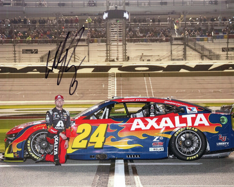 AUTOGRAPHED 2025 William Byron #24 Axalta Racing DAYTONA 500 WINNER (Pit Road Pose) Signed 8x10 Inch Picture NASCAR Glossy Photo with COA
