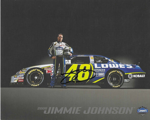AUTOGRAPHED 2006 Jimmie Johnson #48 Team Lowes Racing OFFICIAL HERO CARD (Championship Season) Hendrick Motorsports Signed Collectible Picture 8X10 Inch NASCAR Photo with COA