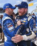 2X AUTOGRAPHED 2015 Dale Earnhardt Jr. & Jimmie Johnson #88 TALLADEGA RACE WIN (Victory Lane Teammates) Dual Signed 8X10 Inch Picture NASCAR Glossy Photo with COA