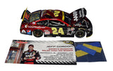 2X AUTOGRAPHED 2015 Jeff Gordon & Alan Gustafson #24 MARTINSVILLE WIN (Raced Version With Confetti) Final Victory Signed Lionel 1/24 NASCAR Diecast Car with COA