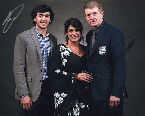 2X AUTOGRAPHED Bill Elliott & Chase Elliott 2015 NASCAR HALL OF FAME (Charlotte Induction Ceremony) Dual Signed 8X10 Inch Picture NASCAR Glossy Photo with COA