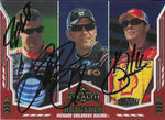 3X AUTOGRAPHED Kevin Harvick / Clint Bowyer / Jeff Burton 2008 Press Pass Stealth BRIGADES (Richard Childress Racing Team) Triple Signed Collectible NASCAR Trading Card with COA