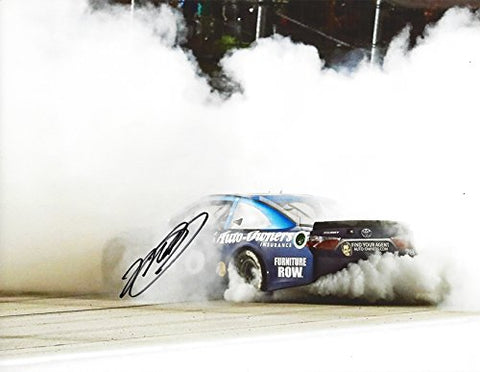 AUTOGRAPHED 2016 Martin Truex Jr. #78 Auto-Owners Insurance Racing DARLINGTON THROWBACK RACE WIN (Victory Burnout) Sprint Cup Series Signed Collectible Picture NASCAR 9X11 Inch Glossy Photo with COA