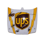 7X AUTOGRAPHED Dale Jarrett/Robert Yates & 5 Pit Crew Members 2006 UPS RACING TEAM (Nextel Cup Series) 14X14 Inch Replica Plastic NASCAR Mini Hood with COA