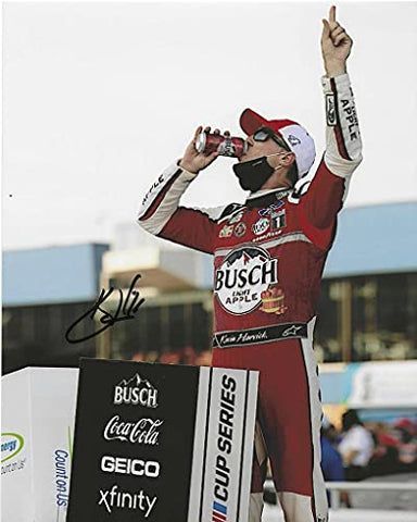 AUTOGRAPHED 2020 Kevin Harvick #4 Busch Light Apple Ale Team MICHIGAN DOUBLEHEADER RACE WIN (Victory Celebration) NASCAR Cup Series Signed Picture 8X10 Inch Glossy Photo with COA