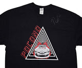 AUTOGRAPHED 2018 Natalie Decker #25 POCONO RACE (Venturini Motorsports) ARCA Series Rare Custom & Limited Signed Collectible NASCAR Large Black Shirt with COA (1 of only 50 produced)
