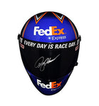 AUTOGRAPHED Denny Hamlin #11 FedEx Express Team (Joe Gibbs Racing) Beam Designs Rare Old-Style Signed NASCAR Simpson Replica Full-Size Helmet with COA
