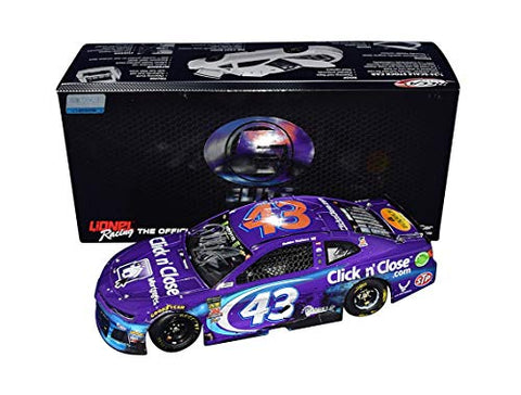 AUTOGRAPHED 2018 Darrell Wallace Jr. #43 Click N Close DAYTONA 500 RACED VERSION ROOKIE CAR (Petty Motorsports) Signed 1/24 Scale RCCA ELITE NASCAR Diecast Car with COA (#109 of only 183 produced!)