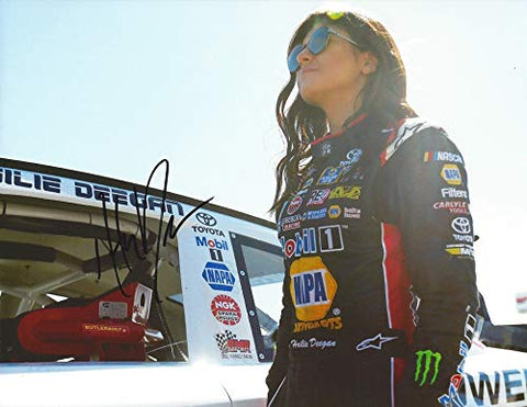 AUTOGRAPHED 2018 Hailie Deegan #19 NAPA/Mobil 1 Driver K&N PRO SERIES WEST ROOKIE SEASON (Pit Road) Bill McAnally Racing Signed Collectible Picture 9X11 Inch NASCAR Glossy Photo with COA