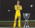 AUTOGRAPHED 2019 Kyle Busch #18 M&Ms Team MONSTER ENERGY CUP SERIES CHAMPION (Homestead Trophy Pose) Joe Gibbs Racing Signed Collectible Picture 8X10 Inch NASCAR Glossy Photo with COA