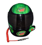 AUTOGRAPHED 2005 Kasey Kahne #9 Mountain Dew Racing (Evernham Motorsports) Gary Hess Designs RACE-USED NASCAR Custom-Painted Bell Helmet with HANS, Microphone, COA Rare Collectible 1 of 1